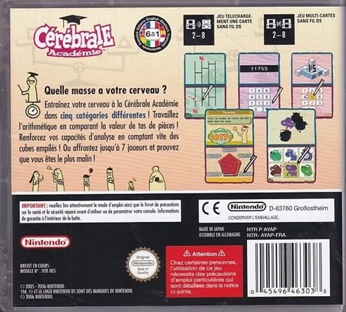 Big Brain Academy - Fransk Cover - Nintendo DS (A Grade) (Genbrug)